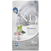 N&D White Tahılsız Levrekli, Spirulinalı ve Rezeneli 2 Kg Beyaz Tüylü Küçük Irk Yetişkin Köpek Maması