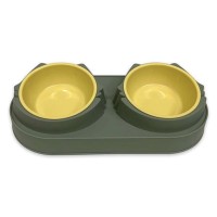 Teng İkili Plastik Mama Kabı 32x15.5cm (Karışık Renklerde)