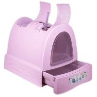 Imac Zuma Çekmeceli Kapalı Kedi Tuvaleti Pembe 40x56x42 Cm