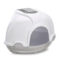 Imac Ginger Karbon Filtreli Kapalı Köşe Kedi Tuvaleti 52x52x44,5 cm (Gri)