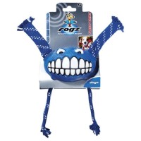Rogz Toyz Grinz Flossy Gülen Surat Köpek Diş Bakım Oyuncağı [Large] 24cm (Mavi)