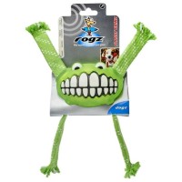 Rogz Toyz Grinz Flossy Gülen Surat Köpek Diş Bakım Oyuncağı [Small] 16,5cm (Yeşil)