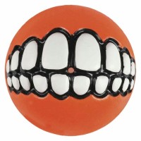 Rogz Toyz Grinz Gülen Suratlı Ödül Hazneli Köpek Oyun Topu [Large] 7,8 cm (Turuncu)