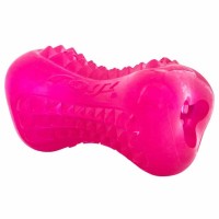 Rogz Toyz Yumz Ödül Hazneli Kemik Şeklinde Köpek Oyuncağı [Medium] 11,6x6,4 cm (Pembe)