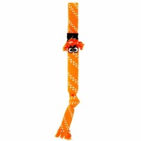 Rogz Toyz Scrubz Sesli Köpek Diş İpi Oyuncağı [Small] 31.5cm (Turuncu)