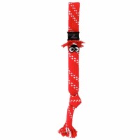 Rogz Toyz Scrubz Sesli Köpek Diş İpi Oyuncağı [Medium] 44cm (Kırmızı)