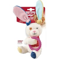 Gigwi Plush Friendz Sesli Tavşan Peluş Çiğneme Halkalı Köpek Oyuncağı