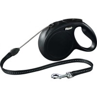 Flexi New Classic İpli Otomatik Gezdirme Tasması Siyah [Medium] 8m