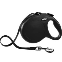 Flexi New Classic Şerit Otomatik Gezdirme Tasması Siyah [Medium] 5m