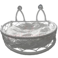 Teng Vantuzlu Cam Yatağı Yarım Daire - 4 Vantuzlu 55x41cm (Beyaz)