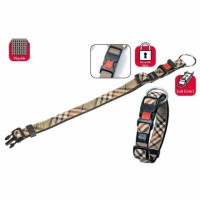 Karlie Kilitli Fosforlu Köpek Boyun Tasması 45-65cm/35mm Bej Large