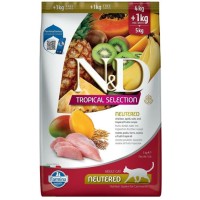 N&D Tropical Selection Tavuklu, Kavuzlu Buğdaylı, Yulaflı ve Tropikal Meyveli 5 Kg Kısırlaştırılmış Yetişkin Kedi Maması