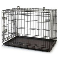 Katlanabilir Metal Kedi-Köpek Kafesi (Siyah) 91x61x66 Cm