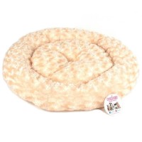 Pet Pretty Simit Peluş Kedi ve Köpek Yatağı Krem 55x55 cm