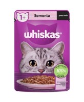 Whiskas Pouch Sos İçinde Somonlu Yetişkin Kedi Konservesi 85gr