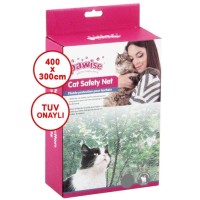 Pawise Balkon ve Pencere İçin Kedi Şeffaf Koruma Ağı 4x3m