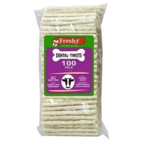 Freshy Dental Twist Sütlü Burgu Çubuk Köpek Ödülü 100 Adet (600gr)
