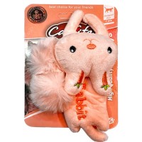 Catlife Tüylü Peluş Tavşan Kedi Oyuncağı (Şeker Pembe)