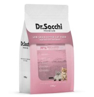 Dr.Sacchi Premium Düşük Tahıllı Kuzu Etli ve Sığır Etli Yavru Kedi Maması 1,5 Kg