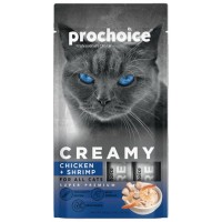 Pro Choice Creamy Tavuklu ve Karidesli Sıvı Kedi Ödülü 4x15gr