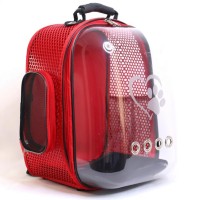 Migno Zenith Astronot Model Kedi Köpek Taşıma Çantası Kırmızı (42x34x34 cm)