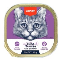 Wanpy Kedi Ton Balıklı & Karidesli Alutray Yaş Mama 40g