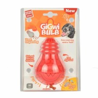 Gigwi Ödül Koyulabilen Ampul Şeklinde Kauçuk Köpek Diş Kaşıma Oyuncağı Medium (11cm)