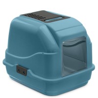 Imac Easy Cat Second Life Filtreli Kapalı Kedi Tuvalet Kabı 50x40x40cm (Mavi)