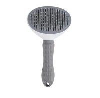 Clean Pet's Tüy Temizleme Düğmeli Oval Kedi Köpek Fırçası 10 cm (Gri)