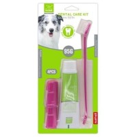 Nunbell Et Tadında Kedi Köpek Diş Macunu, Fırça ve Parmak Fırça Seti (95gr)