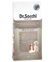 Dr.Sacchi Düşük Tahıllı Sığır Etli ve Kuzu Etli Mini Irk Yetişkin Köpek Maması 12KG