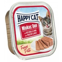 Happy Cat Minkas Duo Tavuklu ve Sığır Etli Yetişkin Kedi Konservesi 100gr