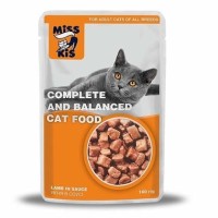 Miss Kis Premium Pouch غذای کنسروی گربه بالغ با بره 100 gr