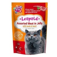 لیوپولد کیسه بره پوره بزرگسالان کنسرو غذای گربه 100 gr