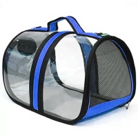 Luckypaw Flybag Kedi Köpek Şeffaf Taşıma Çantası 44x28x28cm (Sax Mavi)