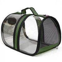 Luckypaw Flybag Kedi Köpek Şeffaf Taşıma Çantası 44x28x28cm (Haki)