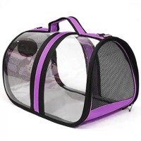 Luckypaw Flybag Kedi Köpek Şeffaf Taşıma Çantası 44x28x28cm (Lila)