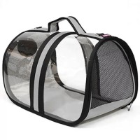 Luckypaw Flybag Kedi Köpek Şeffaf Taşıma Çantası 44x28x28cm (Gri)