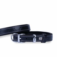Doggie Comfort Kemik Desenli Deri Boyun Tasması Siyah 2x30-35CM