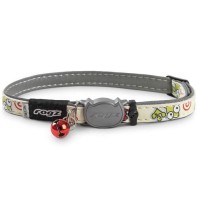Rogz GlowCat Gecko Desenli Reflektörlü ve Emniyet Kilitli Kedi Boyun Tasması