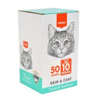 Wanpy Ton Balığı-Somonlu Kedi Ödülü 60X14 Gr ( Skin-Coat  ) 60'lı Kutu
