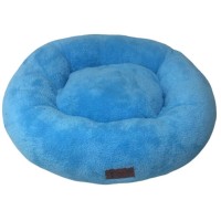 Mor Lama Simit Kedi - Köpek Yatağı [Medium] (Açık Mavi)