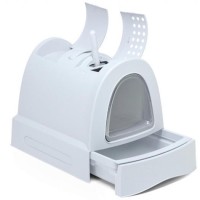 Imac Zuma Çekmeceli Kapalı Kedi Tuvaleti Buz Mavisi 40x56x42 Cm