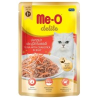 Me-O Delite Pouch Gerçek Ton Balıklı ve Yengeçli Kedi Konservesi 70gr