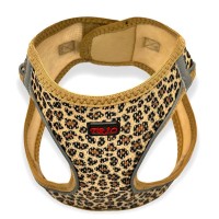 Luckypaw Air Mesh Harness Desenli Kedi-Köpek Göğüs Tasması Leopard (1,5-3kg) [3XSmall]