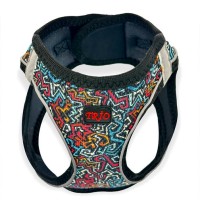 Luckypaw Air Mesh Harness Desenli Kedi-Köpek Göğüs Tasması Graffiti (1,5-3kg) [3XSmall]