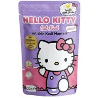 Hello Kitty غذای کنسروی بدون غلات گربه بالغ با مرغ 85 gr