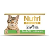 Nutri Feline Kıyılmış Ton Balıklı ve Alabalıklı Tahılsız Yetişkin Kedi Konservesi 85gr