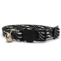 LuckyPaw Çıngıraklı Kedi Boyun Tasması 1x30cm (Zebra Desenli)