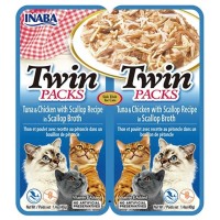 Ciao Twin Packs Deniz Taraklı, Ton Balıklı ve Tavuklu Kedi Çorbası 40 gr 2li